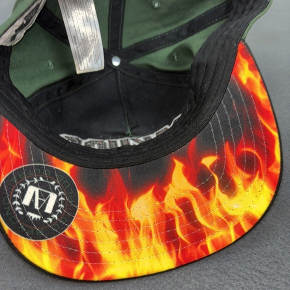 My Hero Academia Anime Bakugo Green Cap Flame Bill Adjustable Snapback - Picture 8 of 9